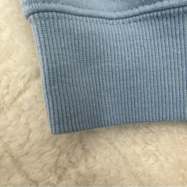 Hello Kitty Light Blue Crew Neck Sweatshirt w/ Red Heart size xxs Sanrio - Image 8