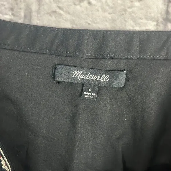 Madewell embroidered gamine navy mini skirt - Image 4