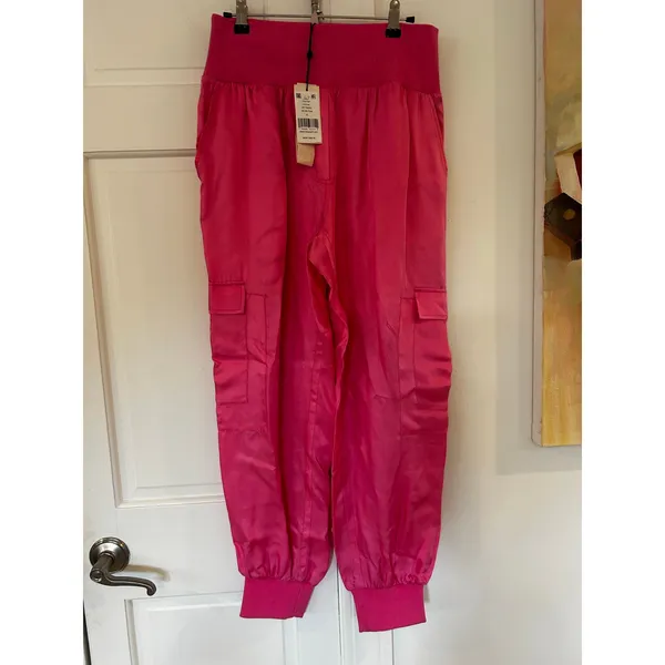 NWT NEW Cinq a Sept 5 a 7 Giles Pants Neon Pink XL MSRP $265 - Image 7