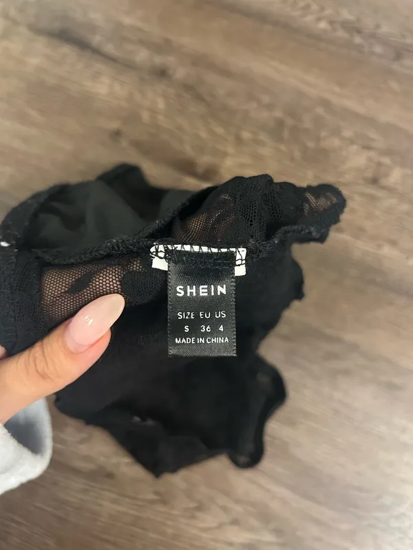 SheIn Black Lace Tube Top - Image 3