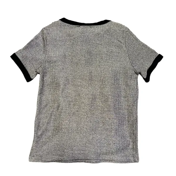 Gaze USA M Glitter Sparkly Tee with Black Trim Women’s Top Shirt Formal Casual - Image 2