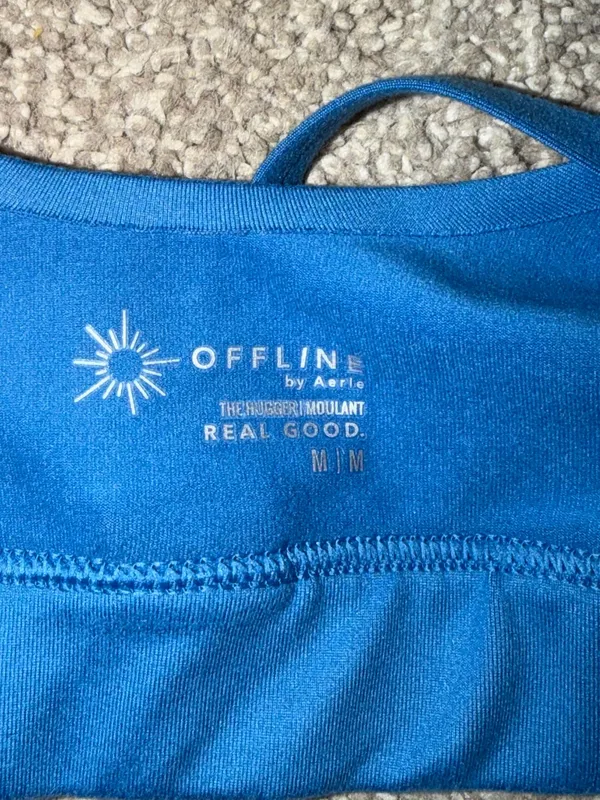 Strappy Blue Sports Bra Size M - Image 3