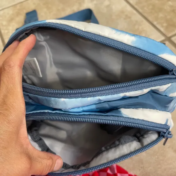 Adidas‎ Cloud Tie Dye Waist Bag Blue White Fanny Pack Sporty Crossbody Bag - Image 3