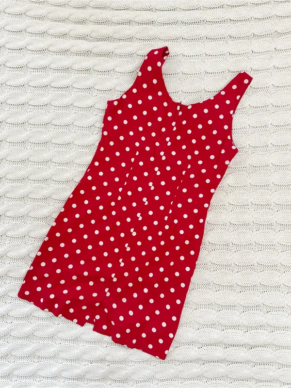 My Michelle Vintage Red and White Polka Dot Mini Dress - Image 3