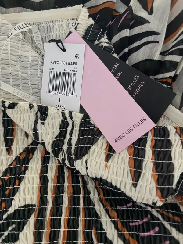 NWT Avec les filles Bali Garden midi dress Size Large - Image 6