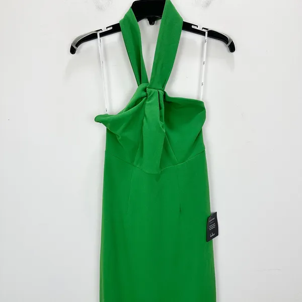 Lulus Mesmerizing Perfection Green Halter Neck Backless Maxi Dress Small NWT - Image 7