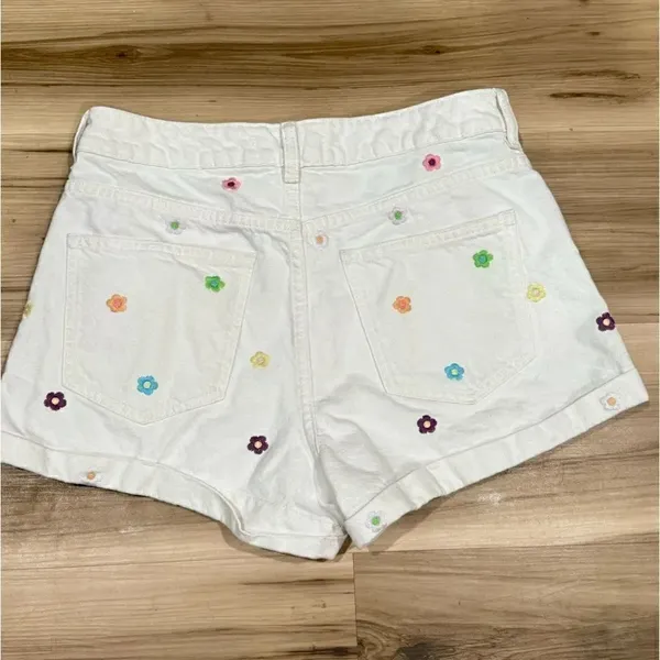 PacSun Eco Flower Power Embroidered Mom Shorts Women’s 27 - Image 4