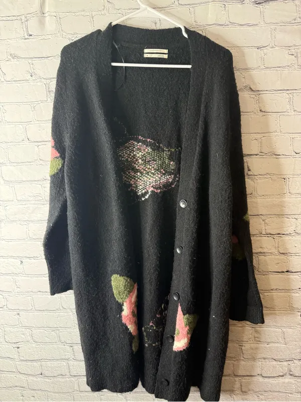 Anthropologie rosette floral cardigan - Image 2
