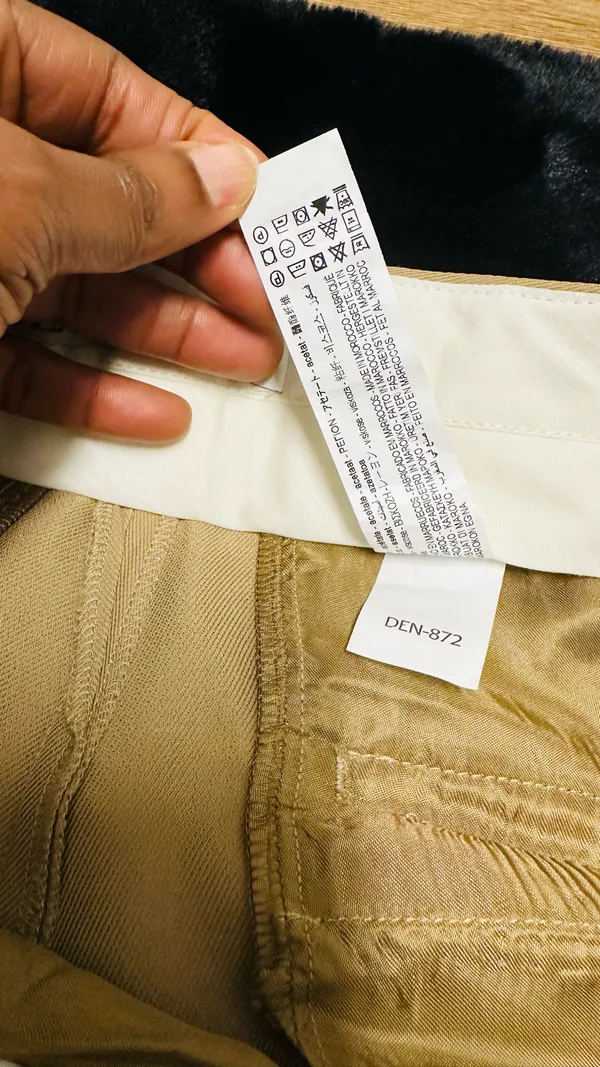 Zara Khaki Beige Wide Leg Trousers High Rise Straight Pants Size Small - Image 9