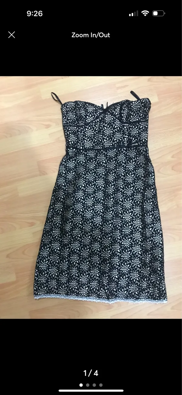Tibi Dress lace size 6 nwot black tube - Image 3