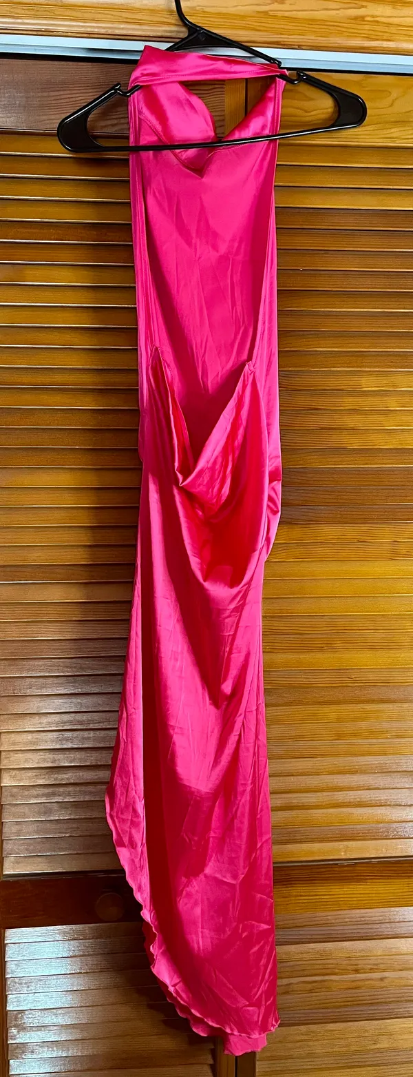 Pink Backless Slip Dress - Image 2