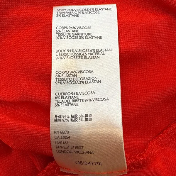 Free People Moonshine Top Glare Red Oversized‎ Slouchy Tunic Tee Boho Size XS - Image 6