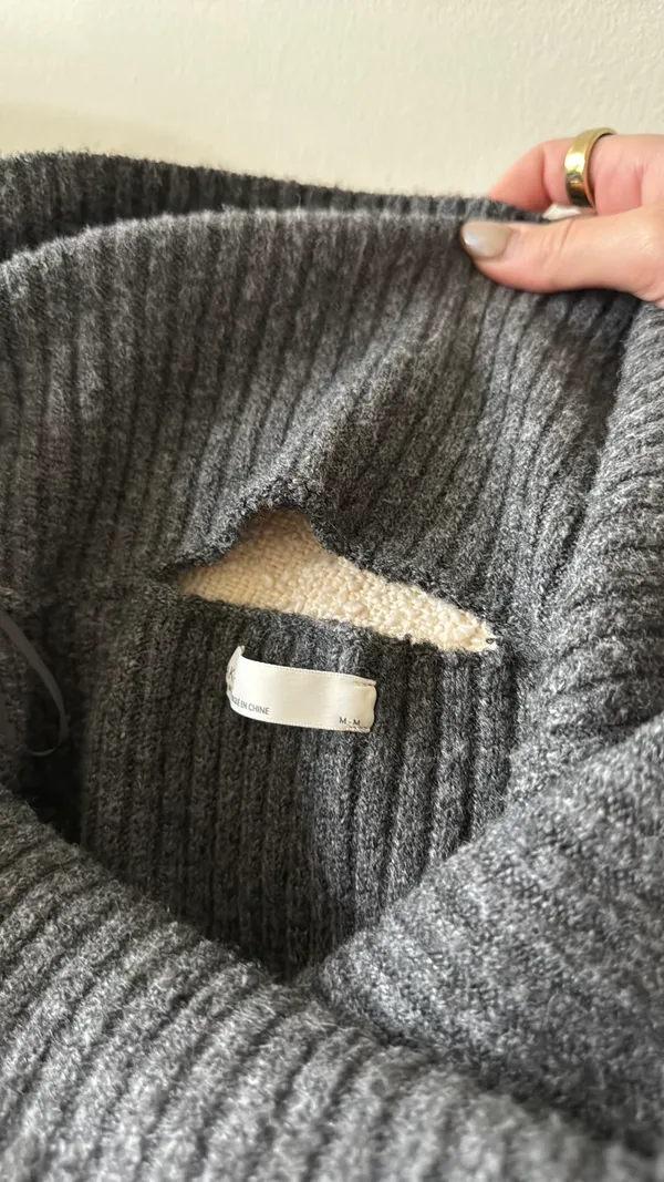 Oak & Fort Grey Sweater Mini Dress - Image 3