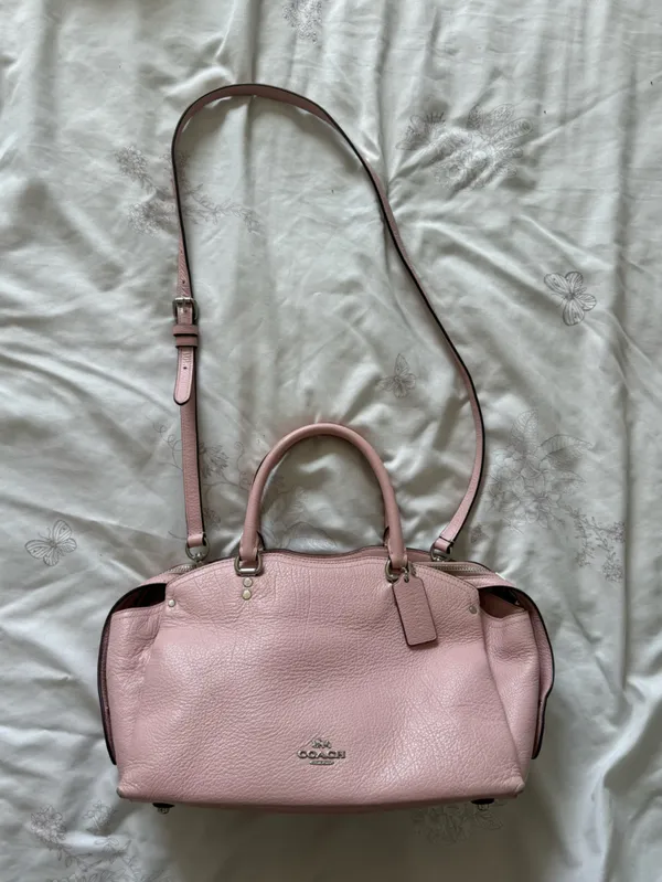 Coach Pebbled Leather Crossbody — Light Pink - Image 2