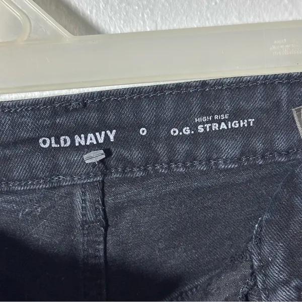 Old Navy Women Denim Black‎ Cut Off Shorts High Rise Size 0. - Image 3
