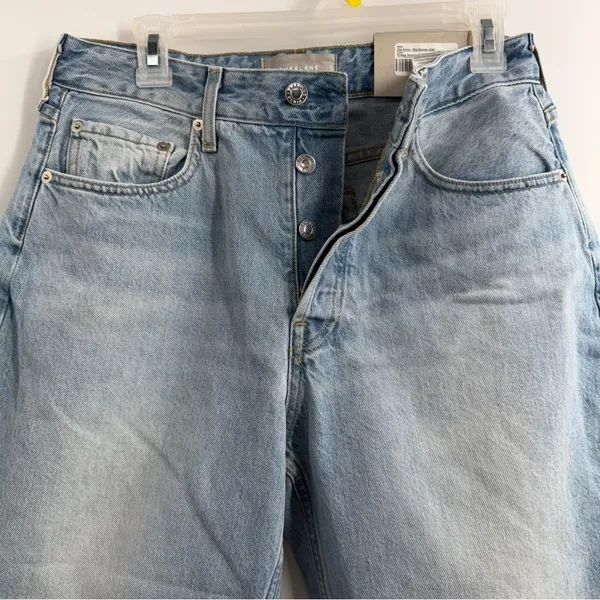 Everlane Curvy 90s Cheeky Straight Jeans 30 NWT High Rise Sunbleached Blue - Image 2