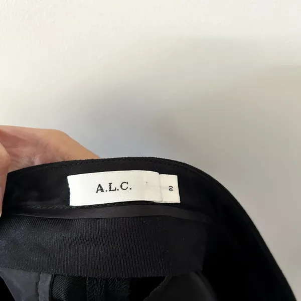 ALC Frank Black Straight Leg Crop Wool Blend Trouser Pants Size 2 - Image 3