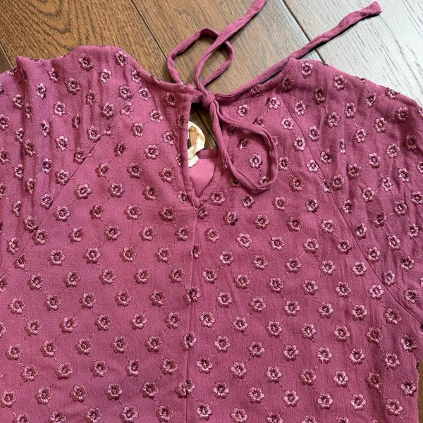 Altar’d State Purple Floral Peplum Top Small C3-043 - Image 6