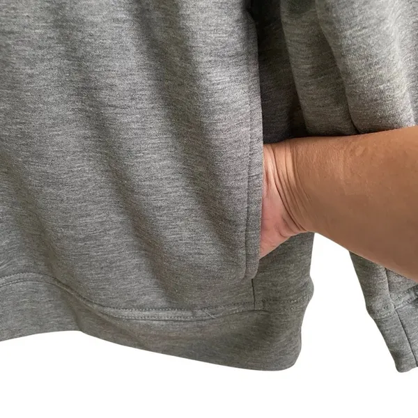 Nobull Performance Hoodie Women’s L Charcoal‎ Grey Drawstring Fleece Lined - Image 4