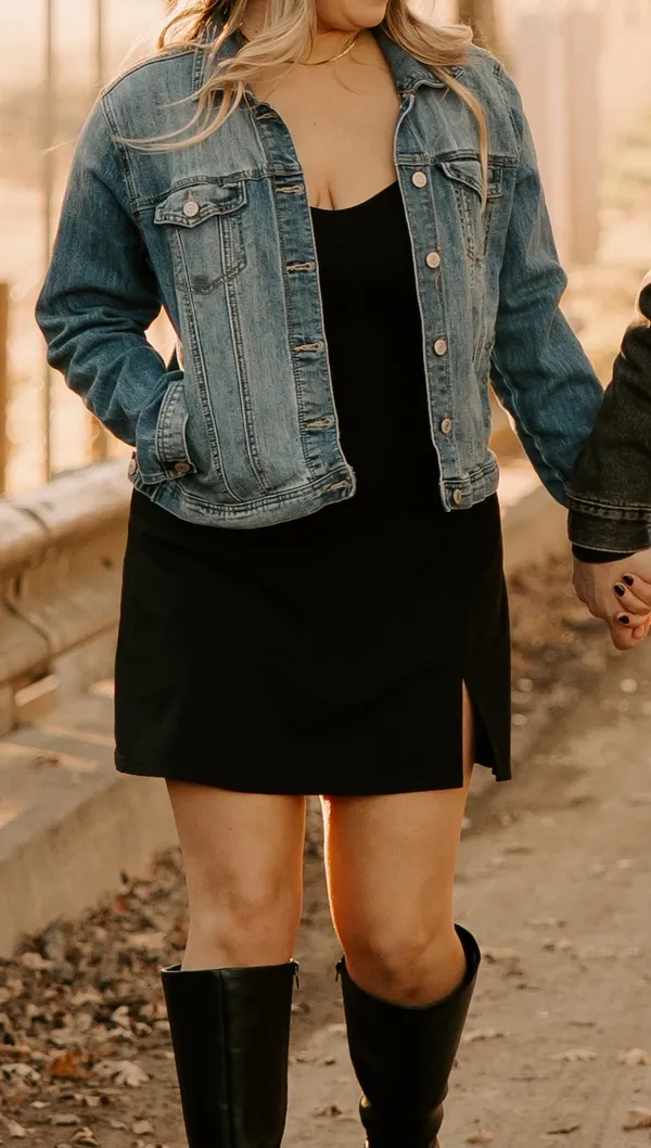 Black Long Sleeve Flare Mini Dress - Image 2