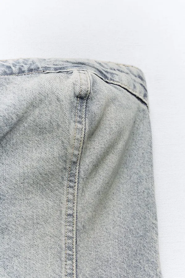 Zara Denim Dress Mini Casual Jeans Jean - Image 6