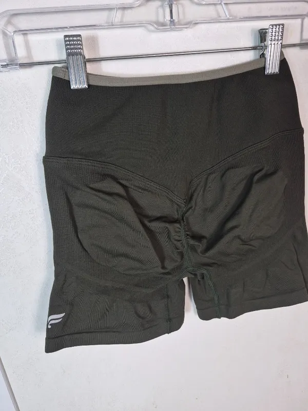 Fabletics Dark Green Seamless Shorts - Image 6