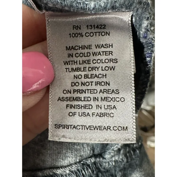 Disney World Spirit Jersey Shirt Grey Mineral‎ Acid Wash Small Denim Look #T4-6 - Image 6