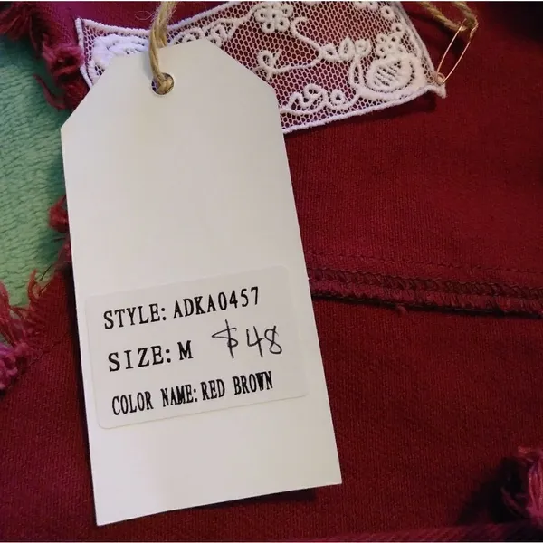NWT Sadie & Sage Red Distressed Denim Dress - Image 6