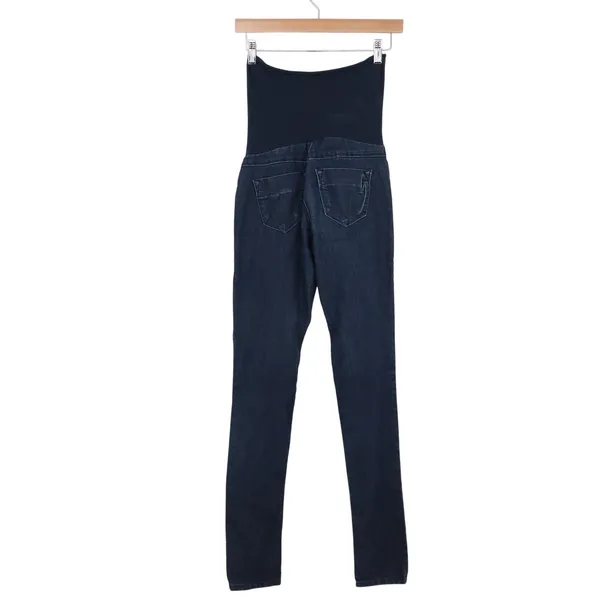A Pea in the Pod SOLD Design Lab Dark Wash Skinny Maternity Jeans XS Full Panel - Image 7
