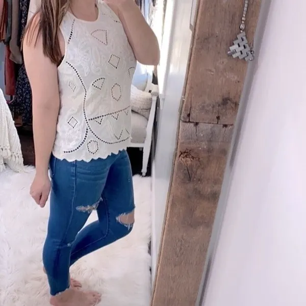 LUCKY BRAND top size medium boho - Image 4