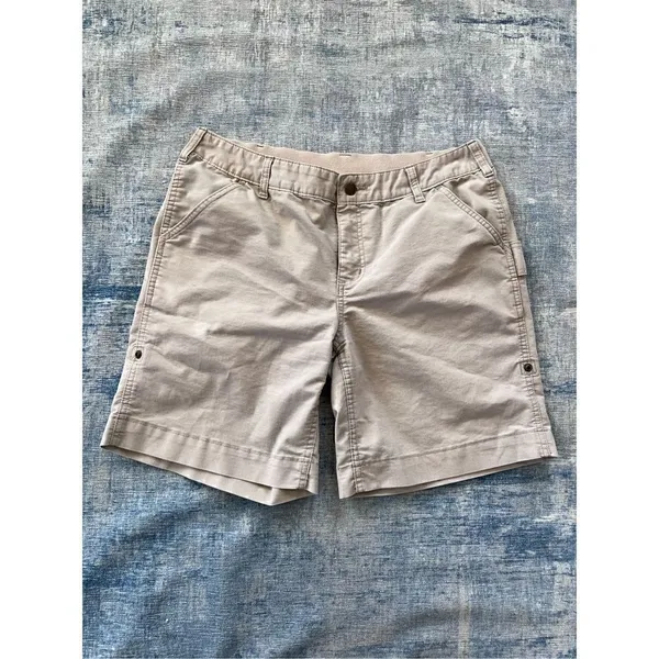 Carhartt Khaki Original Fit Cuffed Roll Tab Hem Shorts Size 14 - Image 2