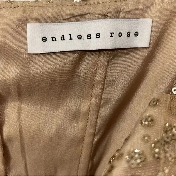 Endless Rose Sequins Mini Gold Nude Mini Dress(Size XS) - Image 7
