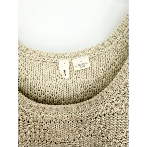 Anthropologie Moth Metallic Knit Tank‎ Top Women's S Gold Shimmer - Image 6
