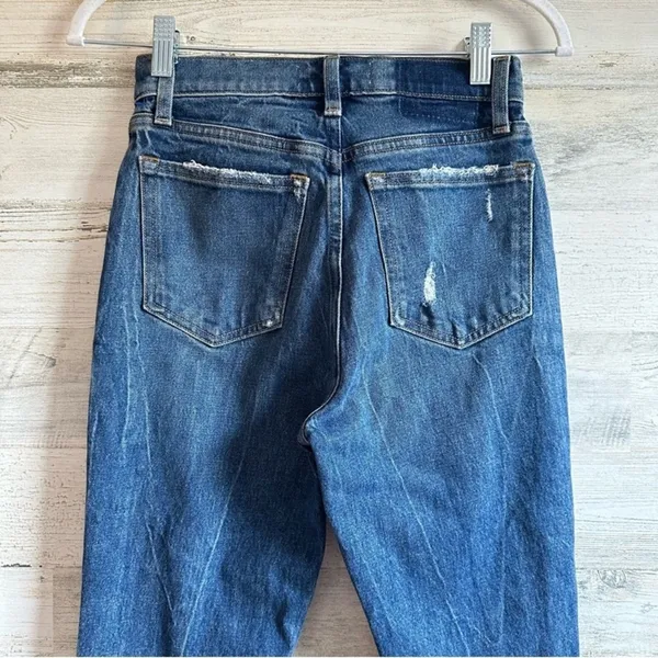 Abercrombie & Fitch High Rise‎ Mom Jeans Sz 24/00R Full Length Medium Wash Denim - Image 5