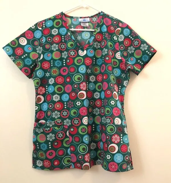 SB Scrubs Women's Seasonal Scrub Top Sz S - Image 7