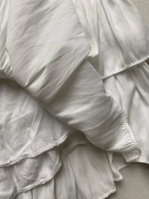 White ruffle preppy mini dress - Image 6