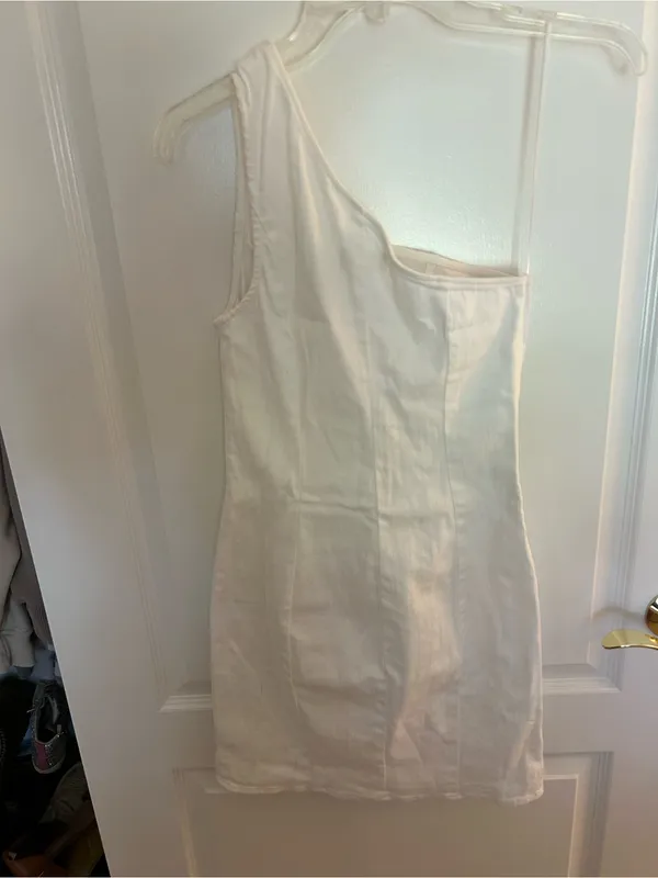 Altar'd State One-Shoulder Cream Mini Dress - Image 2