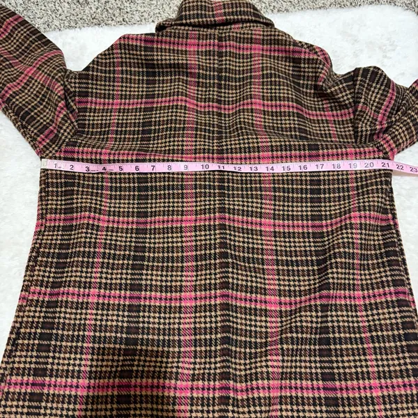 Wild fable XS Plaid Long length Coat with Pink Accents - Image 4