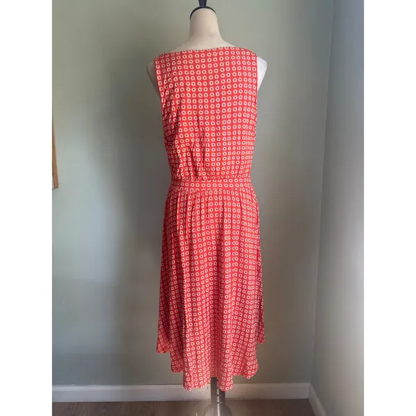 Maeve Anthropologie Medium Orange Floral Cowl Midi Jersey Dress boho cottage re - Image 4