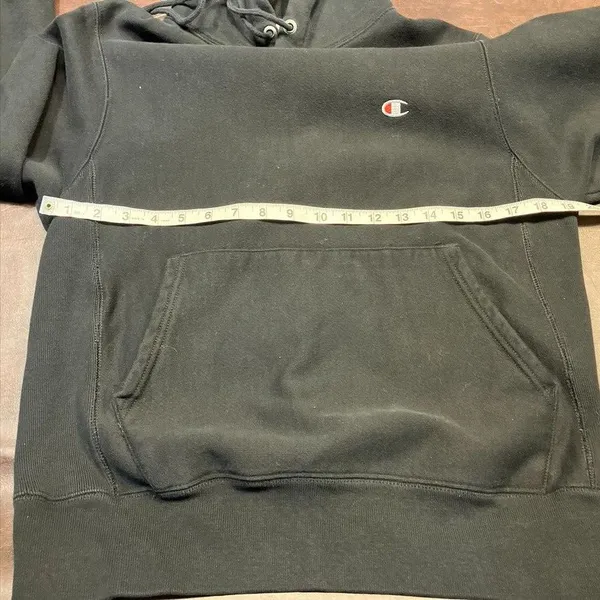 Champion Reverse Weave‎ Fleece Pullover Hoodie Black Womens Size Small Classic - Image 14