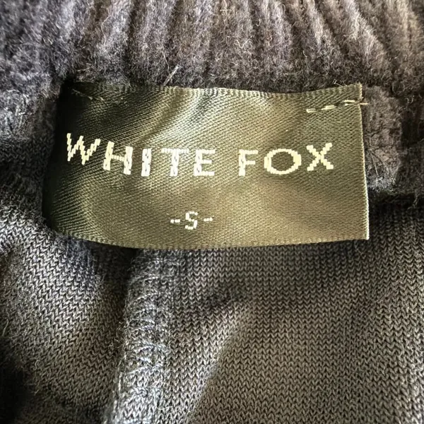 White Fox Velour Track Pants Soul Fire Size S Navy Blue White - Image 5