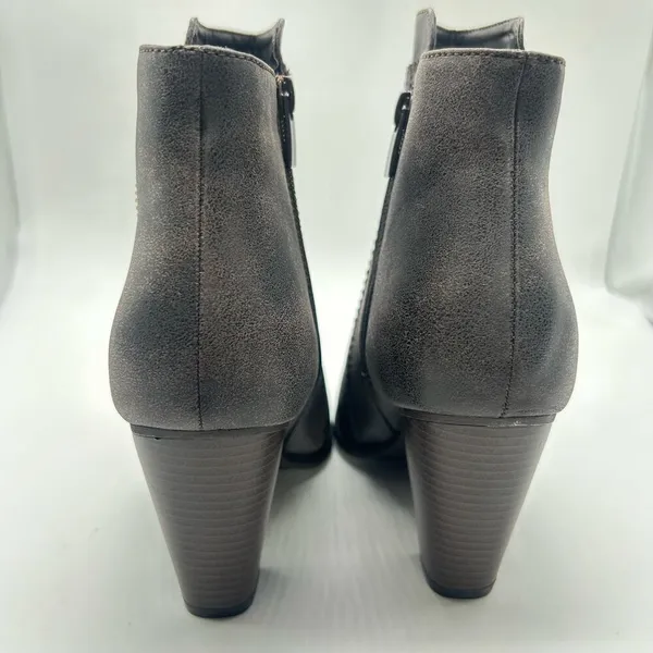 Forever Boots Womens 10 Brown Camila-65 Block‎ Heel Ankle Booties NEW - Image 4