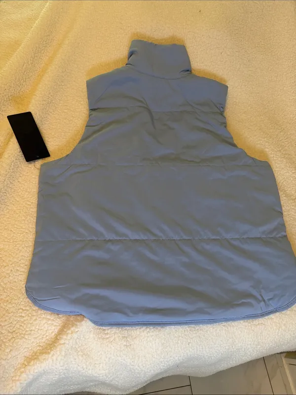 90 Degree By Reflex Soft Blue Quilted Puffer Vest - Image 9