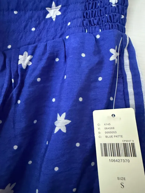 Anthropologie Celandine Sheer Smocked Star-Print Balloon Pants, Size S - Image 12