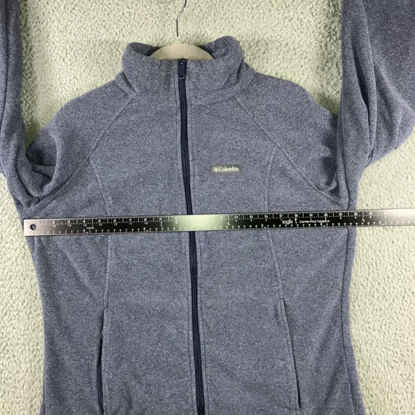 Columbia Fleece Jacket Women Large Benton Springs Full‎ Zip Blue Mock Neck Soft - Image 4