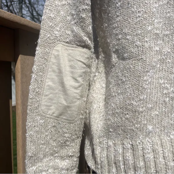 Vtg Ralph Lauren Women’s Chunky Beige & White Marled Turtleneck Sweater Size M - Image 6