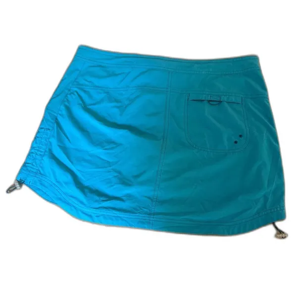 Title Nine Skort Size 10 Electric Blue Tenniscore Zip Pockets Active Travel - Image 2