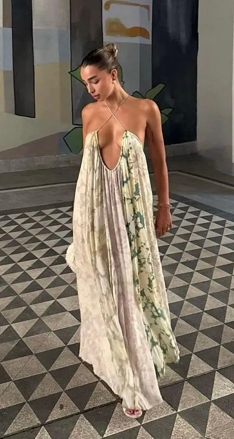 Zara Floral Halter Dress flowy summer casual vacation bohemian - Image 4