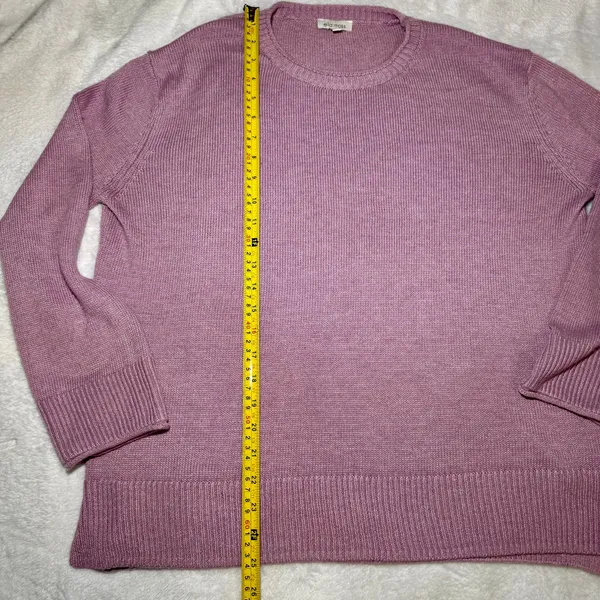 Ella Moss Women's Crewneck Super Soft Cozy Long Sleeve Sweater‎ Purple Size M - Image 5