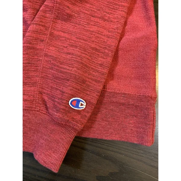 Champion Sweatshirt Womens XL Burgundy Crew Neck Appliqué‎ Logo Basic Classic - Image 6